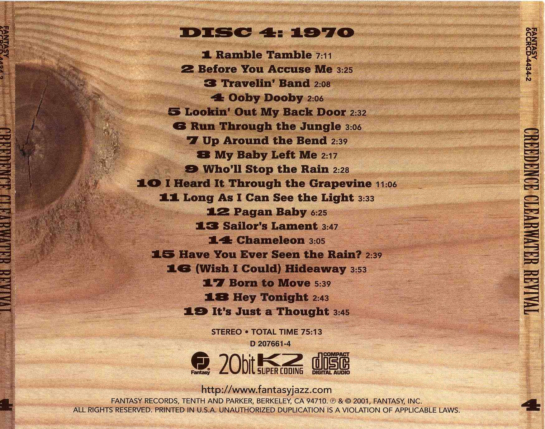 Creedence Clearwater Revival CCR Box Set [ak4 d]